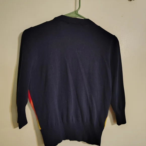 Collectif Rainbow Chevron Cardigan UK 10 - Picture 3 of 4
